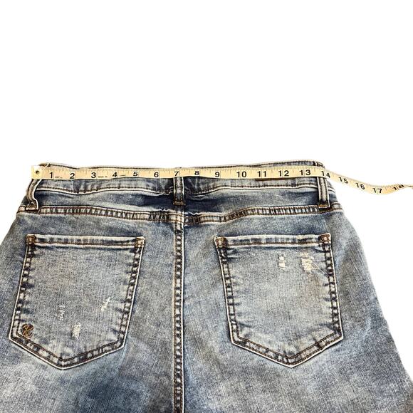KUT From the Kloth Distressed Light Wash High Rise Shorts Size 6 - Picture 9 of 11